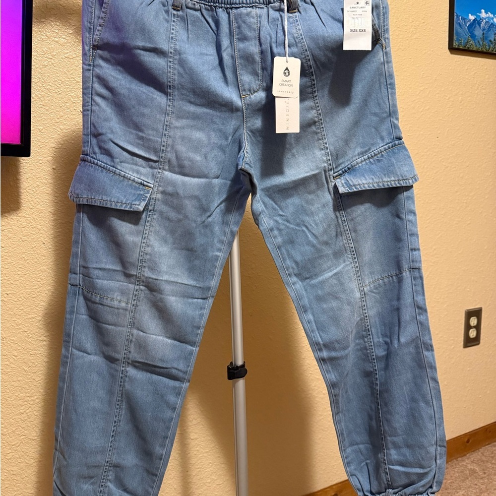 Sanctuary Denim Blue Cargo Joggers​ - Picture 2 of 15